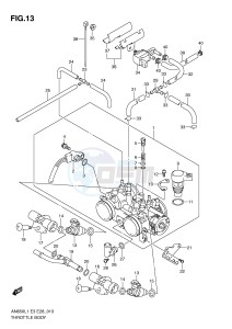 AN650 (E3-E28) Burgman drawing THROTTLE BODY (AN650L1 E33)