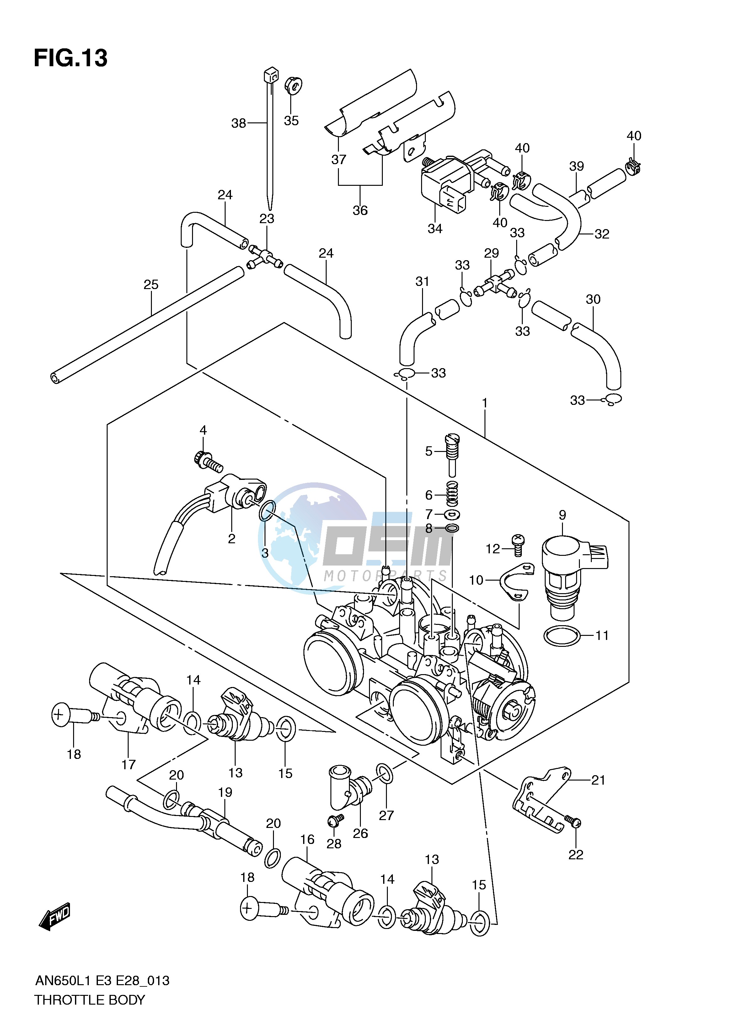 THROTTLE BODY (AN650L1 E33)