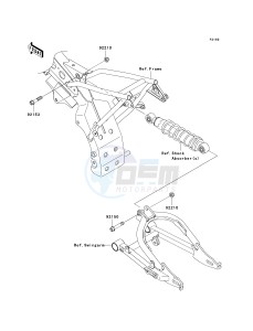 KLX 110 A (KLX110 MONSTER ENERGY) (A6F-A9FA) A9F drawing REAR SUSPENSION