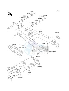 KLX 650 D [KLX650R] (D1) [KLX650R] drawing SWINGARM