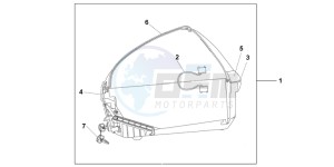 CBF1000FAC drawing 45L TOP BOX COOL WHITE