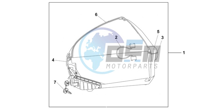 45L TOP BOX COOL WHITE