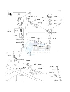 ZR 750 L [Z750 EU] (L7F-L8F) L7F drawing REAR MASTER CYLINDER