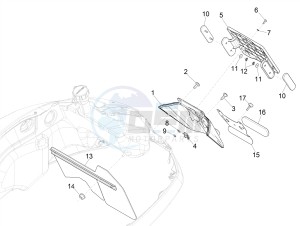 GTS 300 SUPER HPE-TECH 4T 4V IE ABS E4 (EMEA) drawing Rear cover - Splash guard