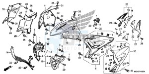 VFR1200XDD CrossTourer - VFR1200X Dual Clutch 2ED - (2ED) drawing MIDDLE COWL