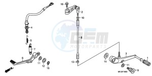 CBR600RR9 Europe Direct - (ED / MME SPC) drawing BRAKE PEDAL/CHANGE PEDAL