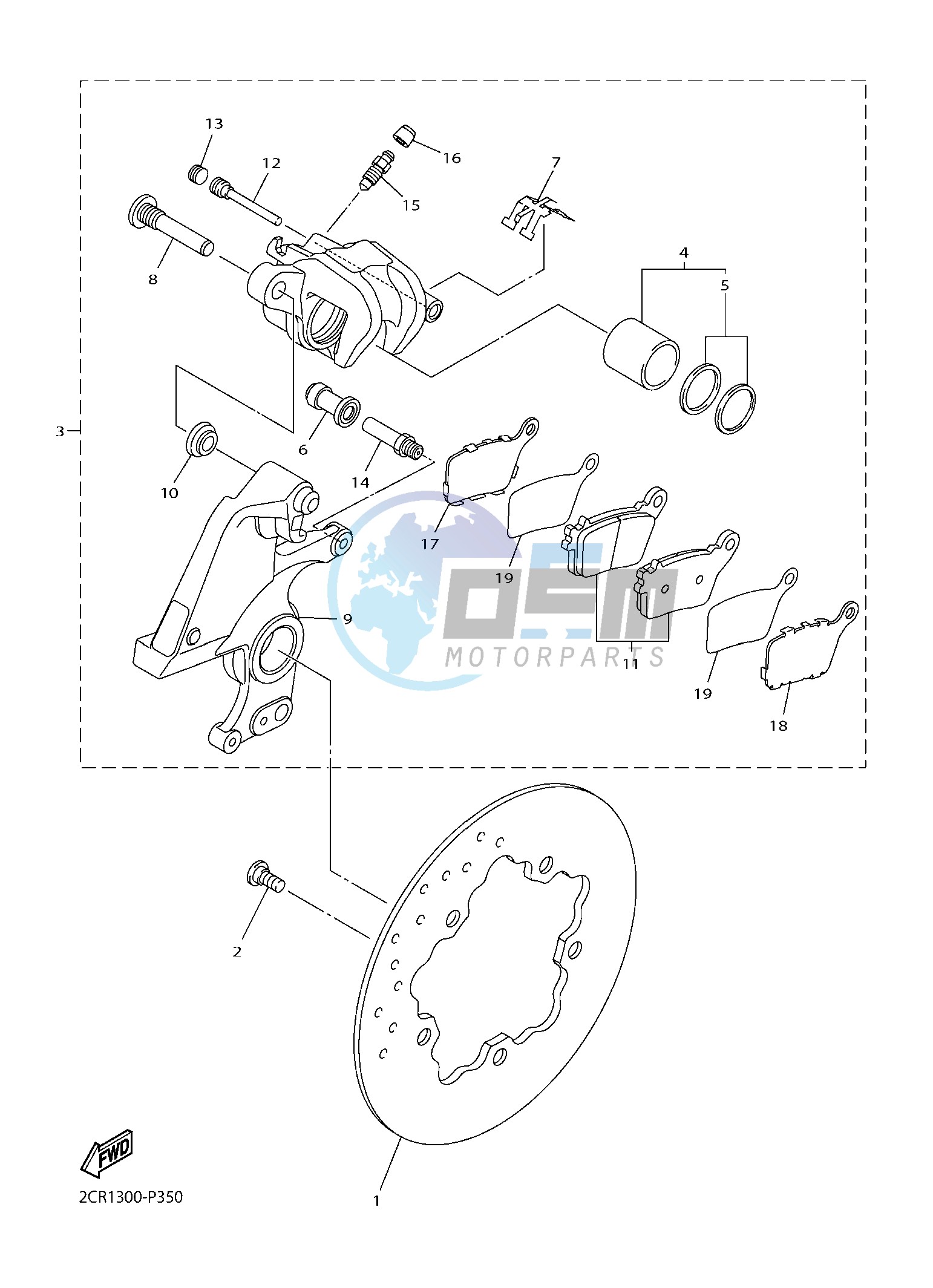 REAR BRAKE CALIPER