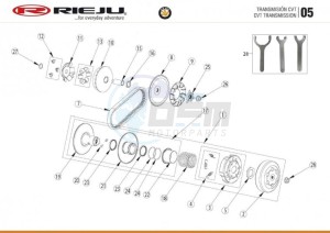 BYE-BIKE-WHITE drawing TRANSMISSION