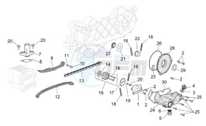 Scarabeo 100 4T e2 drawing Oil pump