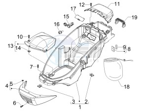 Beverly 300 ie Tourer (USA) USA drawing Helmet box - Undersaddle