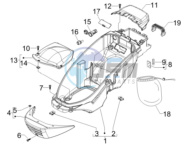 Helmet box - Undersaddle