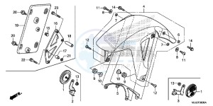 NC750SAF NC750S 4ED - (4ED) drawing FRONT FENDER