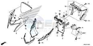 CB500FAF CB500F UK - (E) drawing FRONT COWL