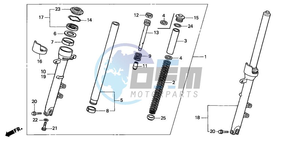 FRONT FORK (CB600F2/F22/3/4)