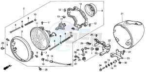 VT1100C3 drawing HEADLIGHT (2)