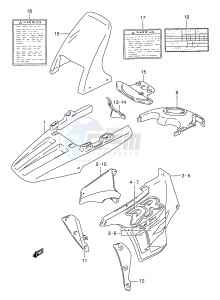 DR800S (E4) drawing COWLING BODY