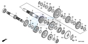 CBF125MA France - (F) drawing TRANSMISSION