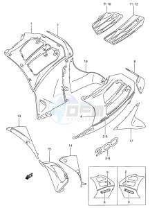 RF900R (E2) drawing UNDER COWLING BODY (RF900RR RS)