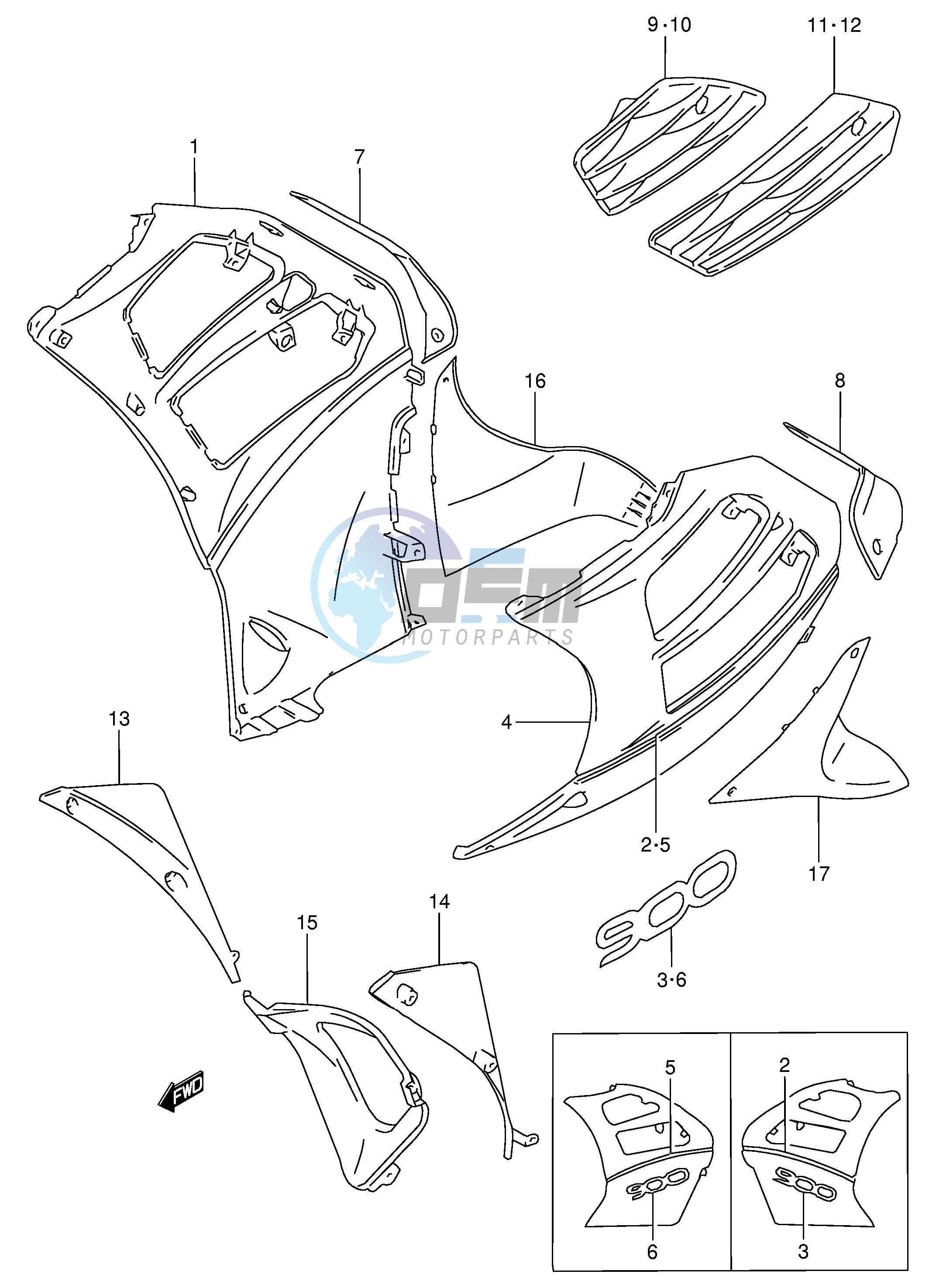 UNDER COWLING BODY (RF900RR RS)