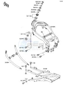 ZX 750 H [NINJA ZX-7] (H2) [NINJA ZX-7] drawing FRAME