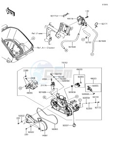 BRUTE FORCE 750 4x4i EPS KVF750GGF EU drawing Throttle