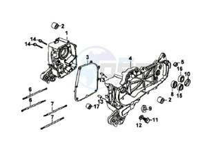 ORBIT 50 drawing CRANKCASE L / R / STARTER