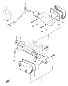 GSX750F (E2) drawing TURNSIGNAL LAMP (MODEL S)