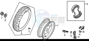 ALLO 50 (45 KM/H) (AJ05WA-EU) (L8-M0) drawing REAR WHEEL