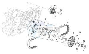 Atlantic 125 e3 drawing Variator assembly