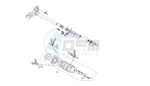 MULHACEN - CAFE' - NIETO - 660 CC EU2 - EU3 - NIETO EU3 drawing GEAR CHANGE MECHANISM