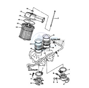 XV DX VIRAGO 535 drawing INTAKE; SWITZERLAND