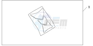 CB600F2 HORNET drawing TANK PAD HONDA WING LOGO