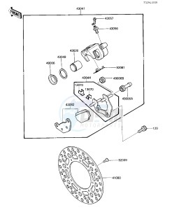 KX 125 F [KX125] (F1) [KX125] drawing REAR BRAKE