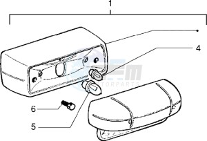 Ciao 50 drawing Tail lamp