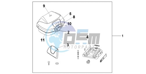 TOP BOX 45L PEARL SUNBEAM WHITE