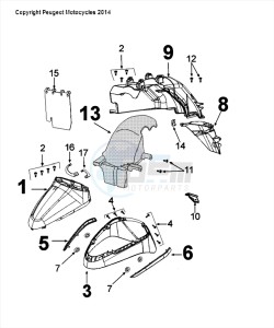 DJANGO 50 4T SPORT drawing MUDGUARD