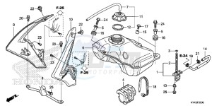 CRF110FD CRF110F Europe Direct - (ED) drawing FUEL TANK