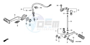 CB600FA France - (F / CMF) drawing PEDAL