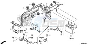 VT750C2SD UK - (E) drawing FRONT BRAKE PIPE