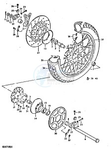 GSX750 (T-X) drawing REAR WHEEL (GSX750T, GSX750X)