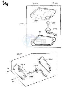 ZN 1300 A [VOYAGER] (A1-A4) [VOYAGER] drawing FRONT TURN SIGNALS