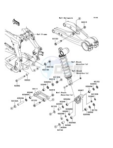 KFX450R KSF450B9F EU drawing Rear Suspension