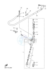 YZ450F (33DD 33DE 33DF 33DG) drawing REAR MASTER CYLINDER