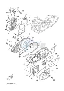 YPR400RA XMAX 400 ABS EVOLIS 400 ABS (1SD3) drawing CRANKCASE COVER 1