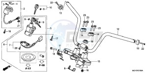 VFR800XC drawing HANDLE PIPE/TOP BRIDGE