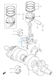 GSX400 (E30) drawing CRANKSHAFT