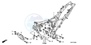 CBF125MA UK - (E) drawing FRAME BODY