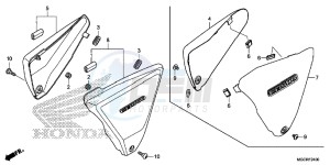 CB1100 UK - (E) drawing SIDE COVER