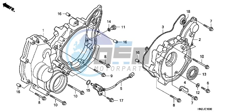 REAR CRANKCASE COVER