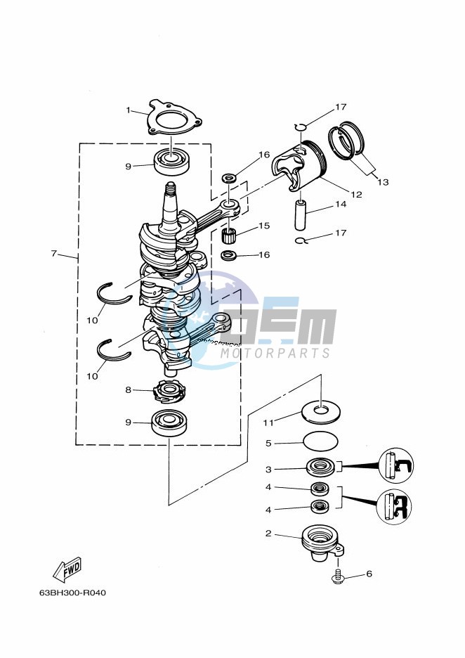 CRANKSHAFT--PISTON